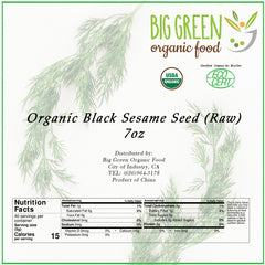 Organic Raw Black Sesame, 7oz